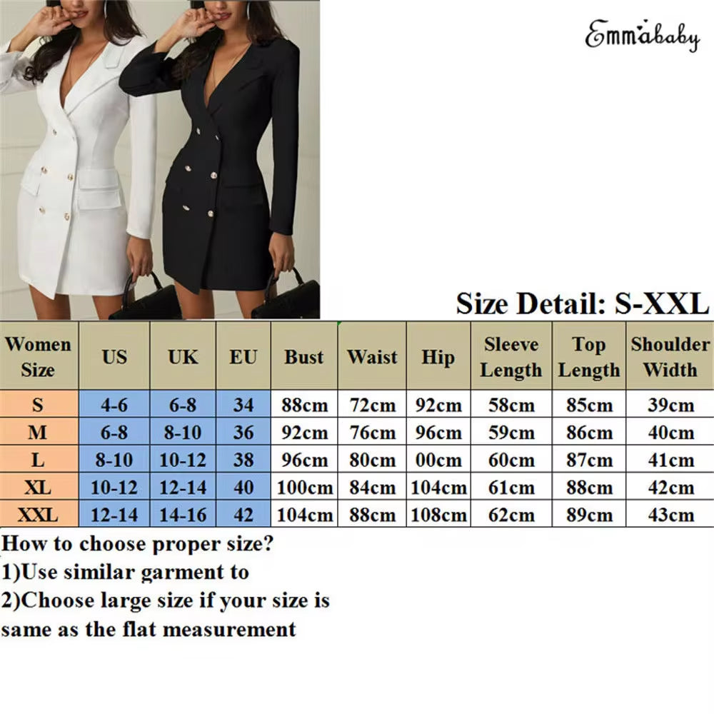 Elegant Dresses Women Dress Office Casual Blazer White Black Dress 2023 Spring Summer Loose Suit Ladies Dresses