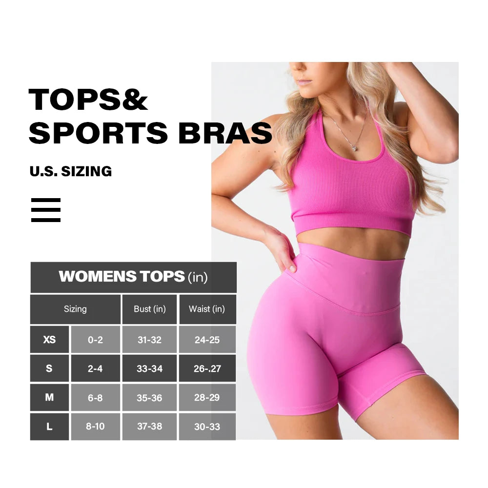 Limitless Ribbed Seamless Halter Bra Spandex Woman Fitness Elastic Breathable Breast Enhancement Leisure Sports Underwear